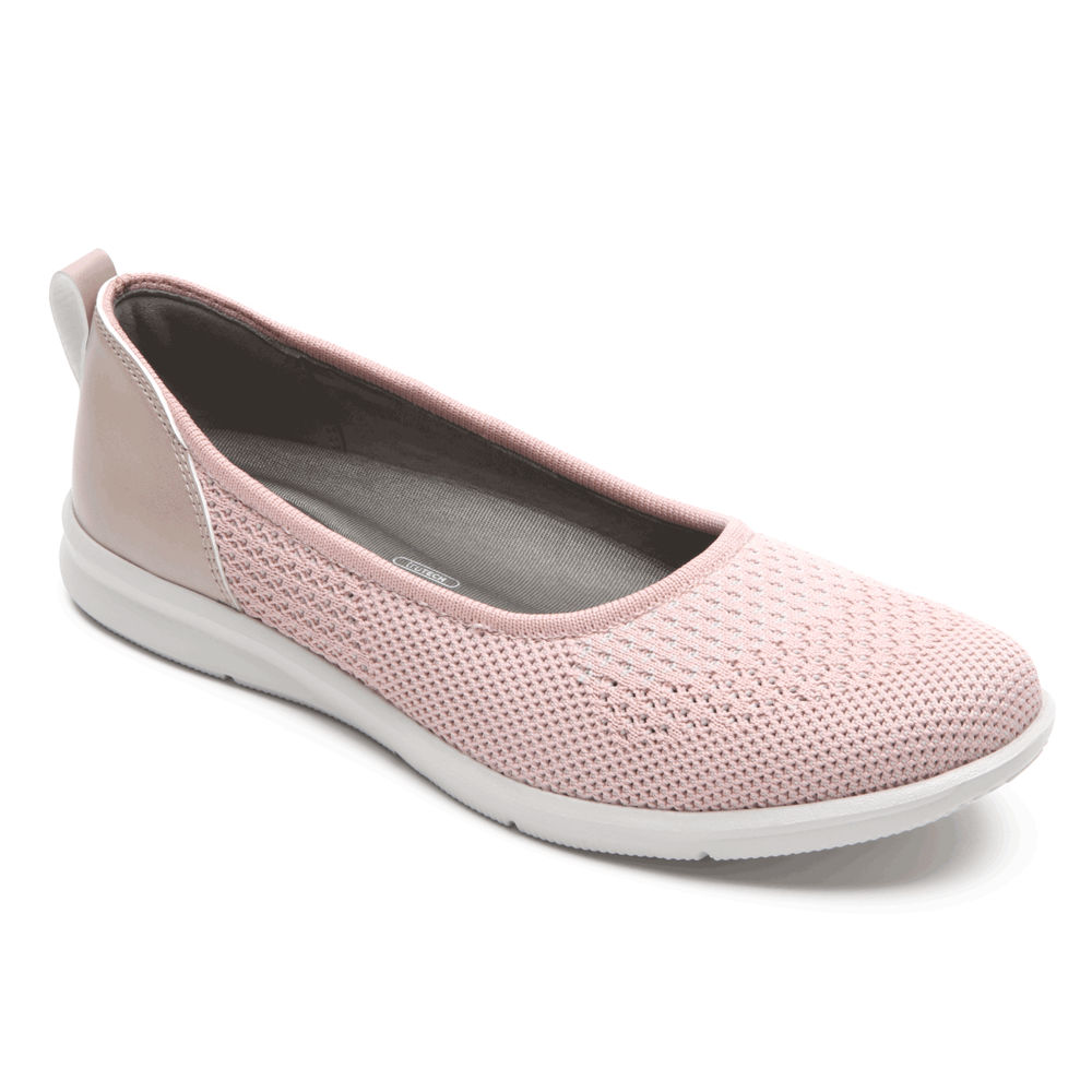 Sapato Vela Rockport Mulher Rosa - Ayva Washable Knit Ballet - 70384MFBO